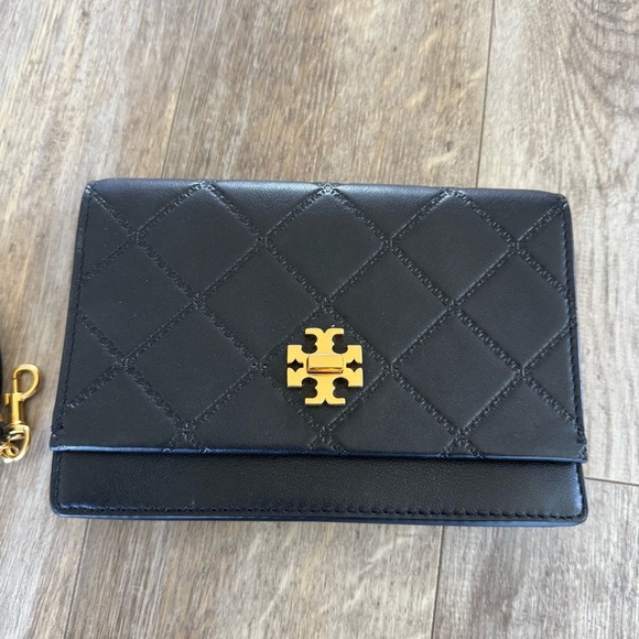 Tory Burch Mini Georgia Turnlock Chain - Quilt Pattern Embossing Leather Bag - Picture 11 of 13